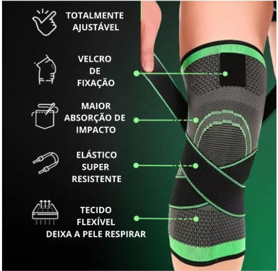 Joelheira De Compressão Articulada Com Cintas Cruzadas Tensor Articulado