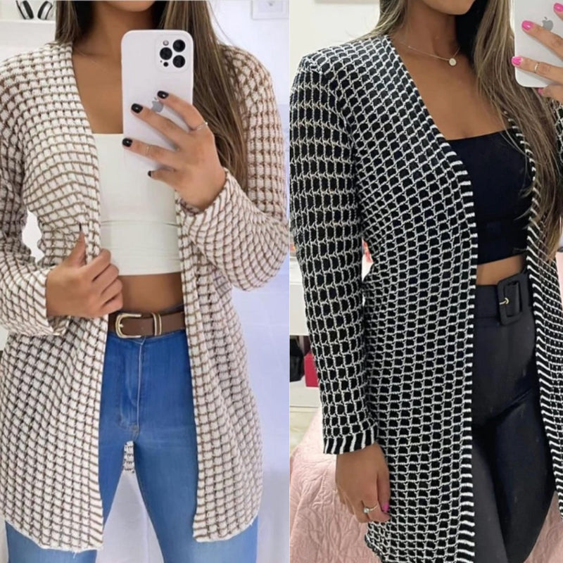 Cardigan Kimono Blusa Feminina Luxo Tricô para todas as ocasiões